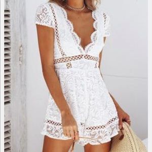 White lace romper